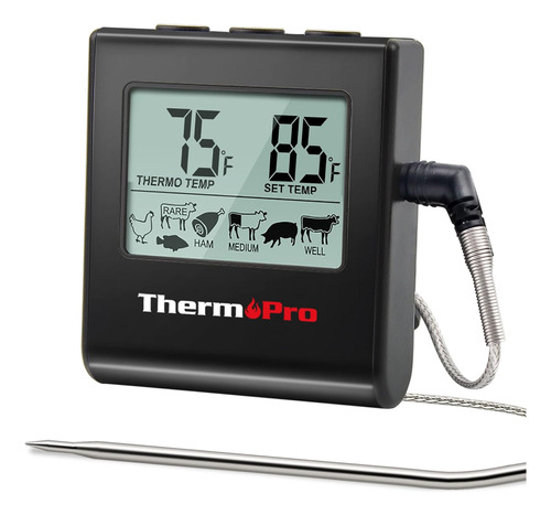 Termómetro Digital Para Carne Thermopro Tp16 Con Pantalla Lc