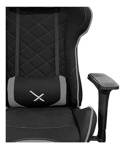 Imagen 3 de 7 de Silla de escritorio Xzeal XZ25 gamer ergonómica negra con tapizado de tela