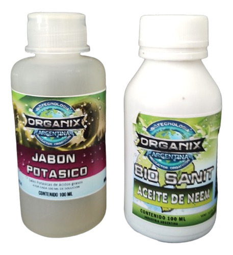 Aceite De Neem X 100 Ml + Jabon Potasico X 100 Ml Puros