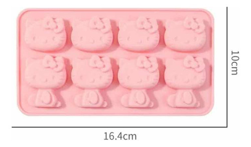Molde Silicon Hello Kitty Gelatina Chocolate 8 Cavidades