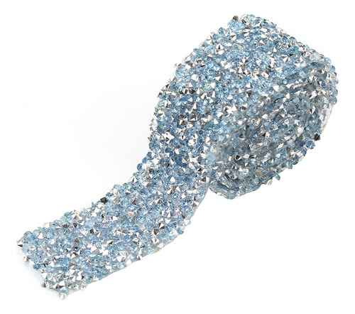 Rollo De Malla, 1 Yarda, 30 Mm, Cinta De Diamantes De Imitac