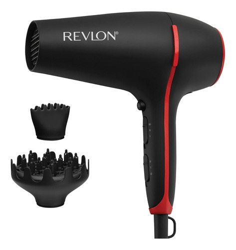 Secador Revlon Con Infusión De Coco Color Negro Rvdr5317