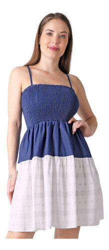 Vestido Mujer Casual Azul Stfashion 64105096