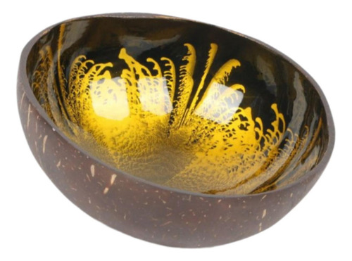 Cuenco Decorativo De Coco, Contenedor Para Aperitivos Oro