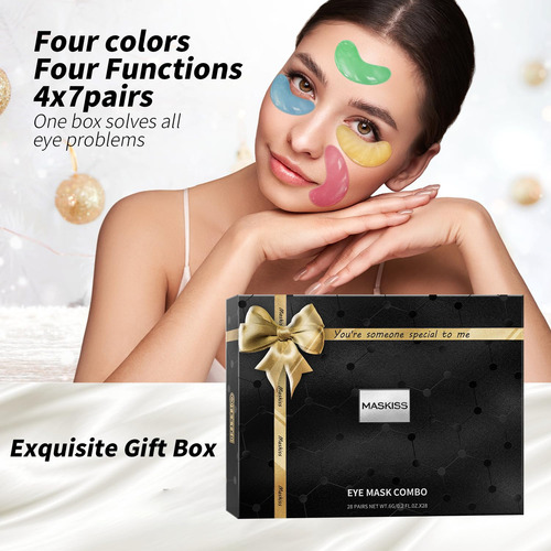 Parches Ojos Maskiss (28 Pares), Set Regalo 4 Colores Para