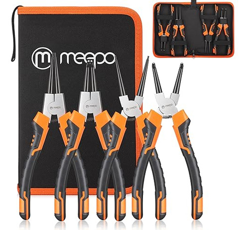 M Meepo Snap Ring Pliers Set, Heavy Duty 4-pies Lámparas De