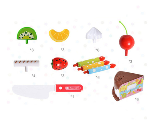 37pcs / Set Cortar Comida / Pastel / Fruta Juego De