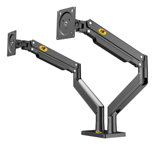 Suporte Duplo De Monitor Mesa 22 A 32 Polegadas Articulado Cor Preto