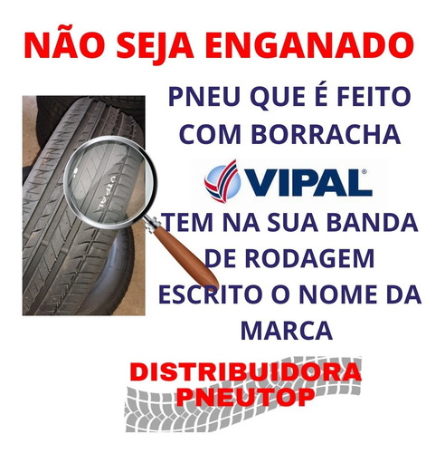 Kit Com 4 Pneus 195/55/15 Remold Com Borracha Vipal