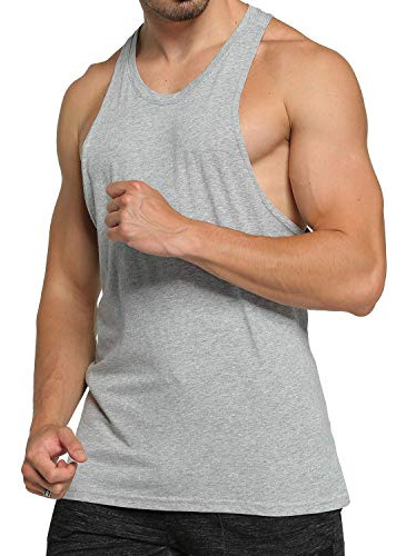 Men's Gym Bodybuilding Stringer Muscle Training Cotton ...