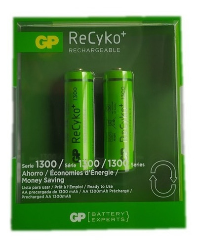 Baterias Pilas Aa Recargables Recyko 1300 Mah Gp Garantizada