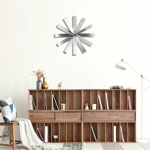 Zx Moderno Reloj De Pared Con Batería Movimiento De Plata