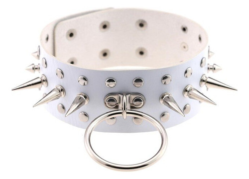 Collar Gótica Blanca Punk Rock Para Hombres Y Tcuy-f