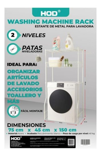 Estante Para Lavadora 2 Niveles Hodwr10 Hod Shelving