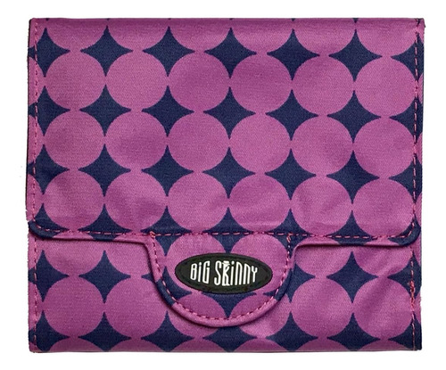 Big Skinny Trixie Plum Dot Tri Fold Wallet, Púrpura, Talla Ú