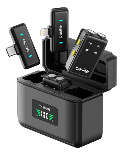 Microfone Lapela Sem Fio Para iPhone Android Videochamada