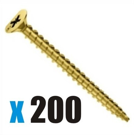 Tornillos Para Madera Fixer 5x60 Mm - Caja X 200 Unidades