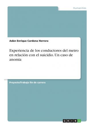 Libro Experiencia De Los Conductores Del Metro En Relacio...