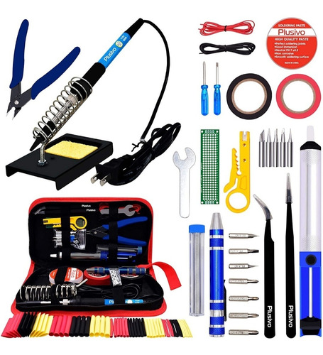 Kit Cautin Soldador Regulable 60w 20pzas. Con Estuche