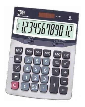 Calculadora Neo One 1753 12 Digitos Solar Y Bateria