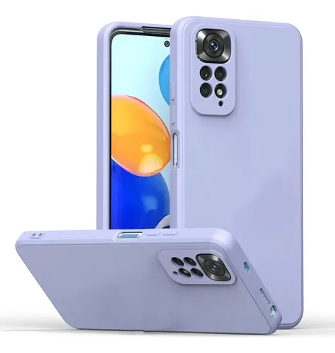 Xiaomi Redmi Note 11 ケース付 Capa Capinha Para Redmi Note 11 / 11s Silicone Aveludado Cor Lilás