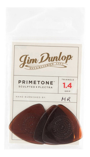 3 Plumillas Dunlop Primetone Triangle 1.4 512p1.4 Color Ambar