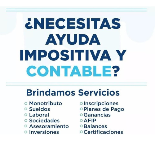 Contador Monotributo Convenio Sueldos Impuestos Retenciones