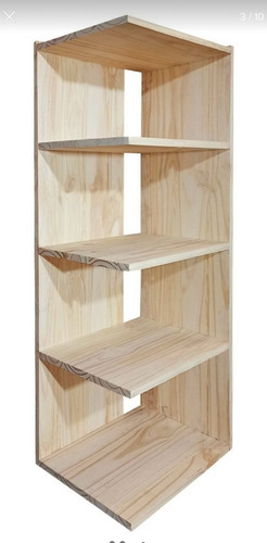 Estante Biblioteca Organizador Moderno Madera Oficina Natural