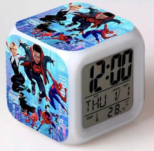 Reloj Despertador Spider Verse, Spider Man, Peter Parker,