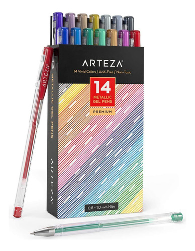 Arteza Boligrafo Deel Metalico Juego Punta In Color Vivo