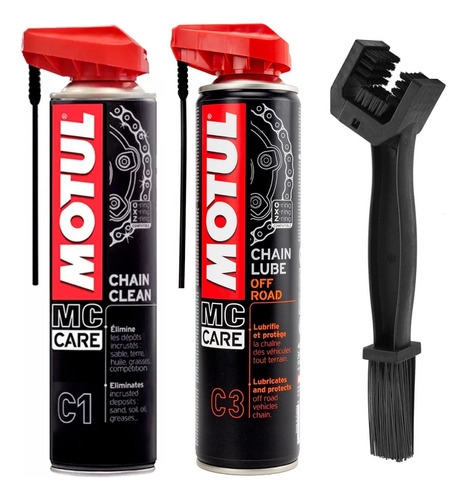 Kit Motul Desengrasante C1 Y Lubricante Cadena C3 Off Road