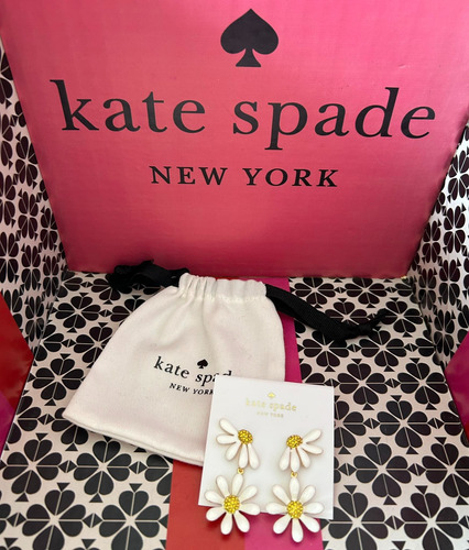 Kate Spade- Aretes Margarita Largos Asimétricos Original