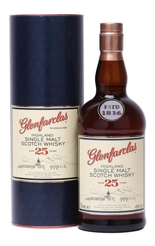 Imagen 1 de 10 de Whisky Glenfarclas 25 Años Single Highland Malt 700ml 43%alc