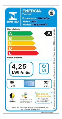 Smart Tv 32 Hd Aoc Roku Tv 32s5045/78g Led Hdmi 1 Usb Wifi