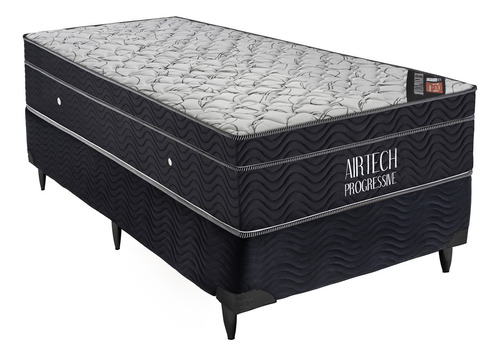 Cama Box E Colchão Airtech Progressive(88x188) - Ortobom