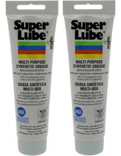 Grasa Sintética Super Lube-21030, 3 Oz (paquete De 2)