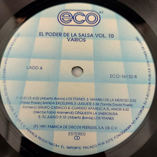 Varios Artistas - El Poder De La Salsa Vol. 10 Lp