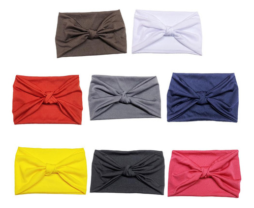 8pcs Mujeres Ejercicio Banda Para La Cabeza Diadema
