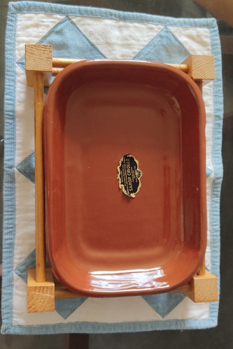 Bandeja Refractaria Con Base De Madera