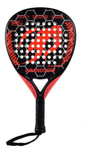 Raqueta Padel Grandcow Super Red Fibra Carbono Profesional