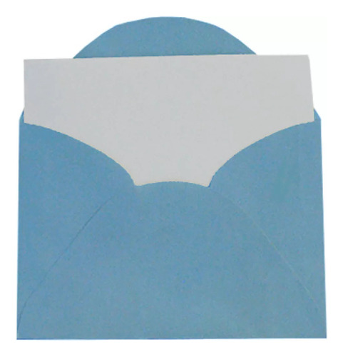 Envelope Visita Vermelho E Cartão Branco Cx 20 Un 11,5x8cm Cor Azul