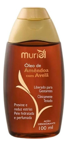 Óleo Corporal Desodorante Amêndoa Com Avelã Muriel 100ml