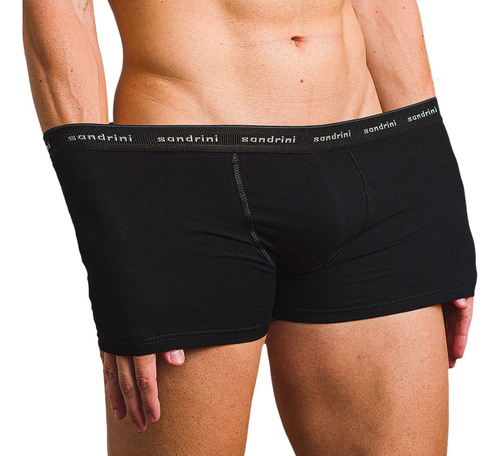 Kit 10 Cueca Boxer 100% Algodão Box Atacado Masculina Preta 