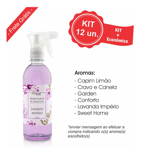 Kit Aromatizador Ambientes 500 Ml (12un.)