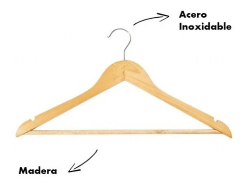 Pack 3 Colgador De Madera