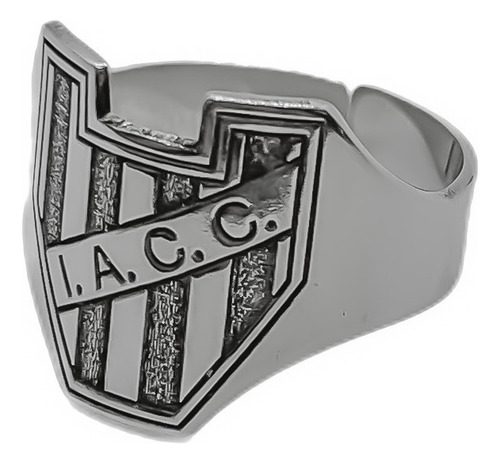 Anillo Escudo Fútbol Equipo Acero Regulable Acero Mediano Instituto Atletico Central Cordoba