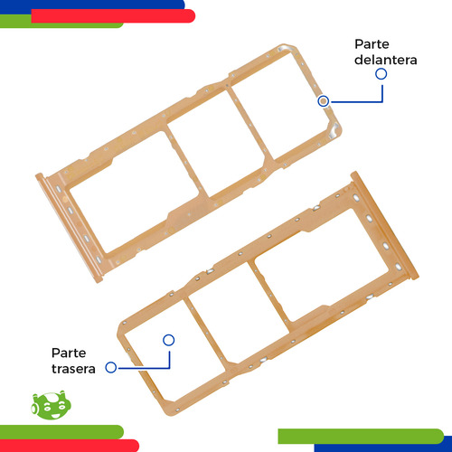 Charola Bandeja Porta Sim Slim Company Compatible Con Samsung A20 A205f/Ds A205g/Ds A205gn/Ds A30 A305f/Ds A305fn/Ds A305g/Ds A305gt/Ds Color Dorado