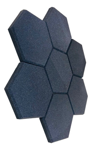 Espuma Acústica Hexagonal C/10 Und 30cm X 3,5cm Lisa
