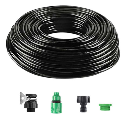10 M Riego Jardín Sistema Manguera Goteo Con Conector Rápido