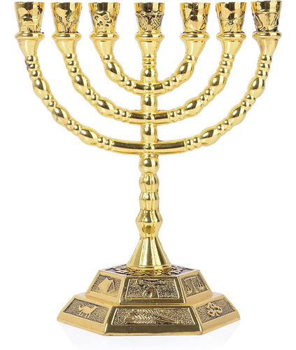 Candelabro Brtagg Menorah, 12 Tribus, 7 Ramas